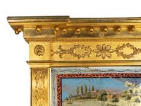 A Federal Gilt Wood Mirror with Eglomise Panel — 19TH CENTURY