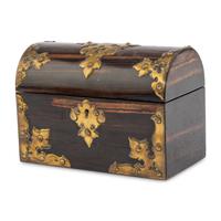 An English Brass Mounted Calamander Table Casket