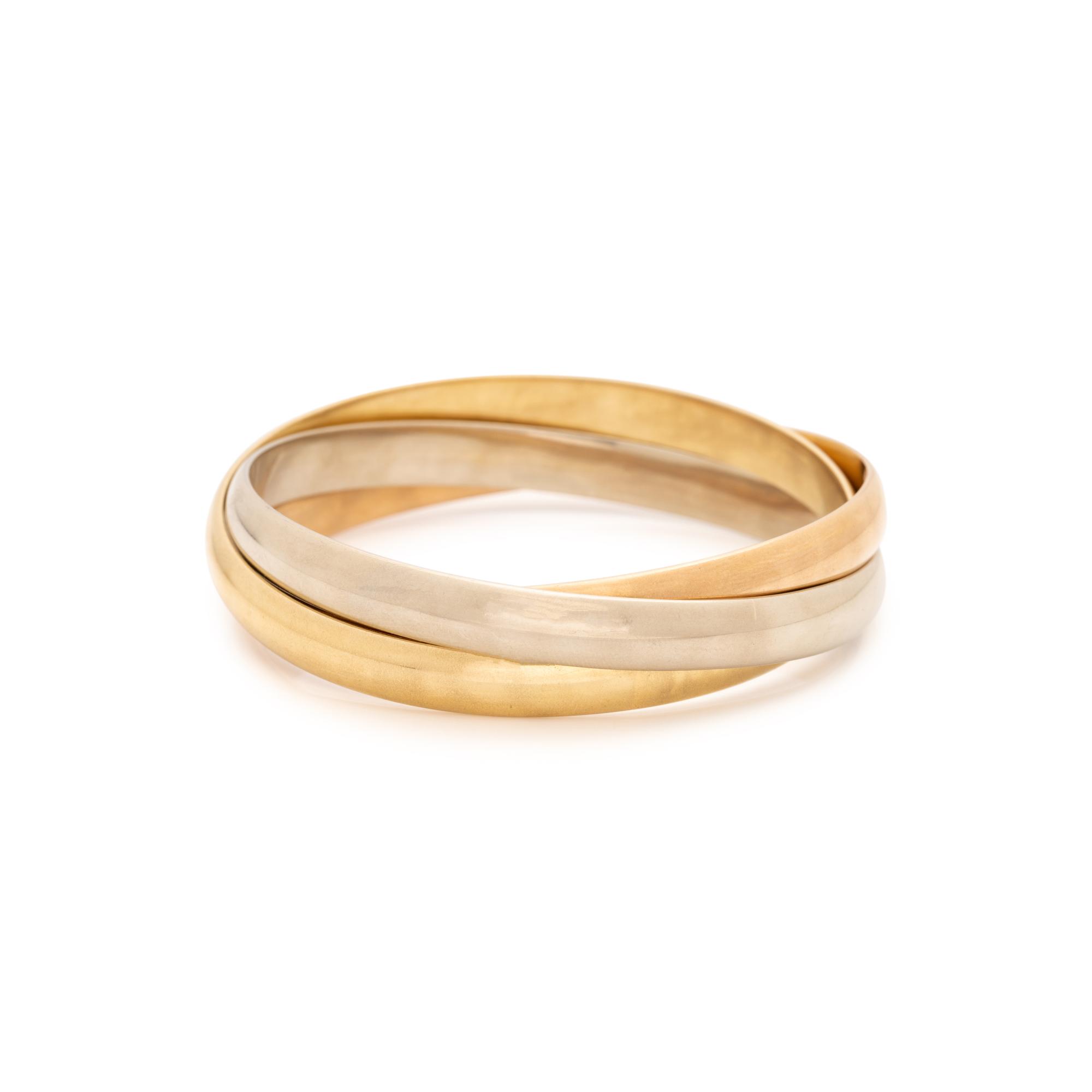 TRICOLOR GOLD BANGLE BRACELET