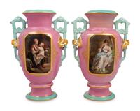 A Pair of Paris Porcelain Vases