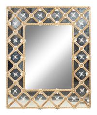 A Venetian Etched Glass Mirror