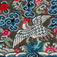 Three Chinese and One Vietnamese Embroidered Silk Rank Badges, 19th Century 清晚期 織綉補子四幅