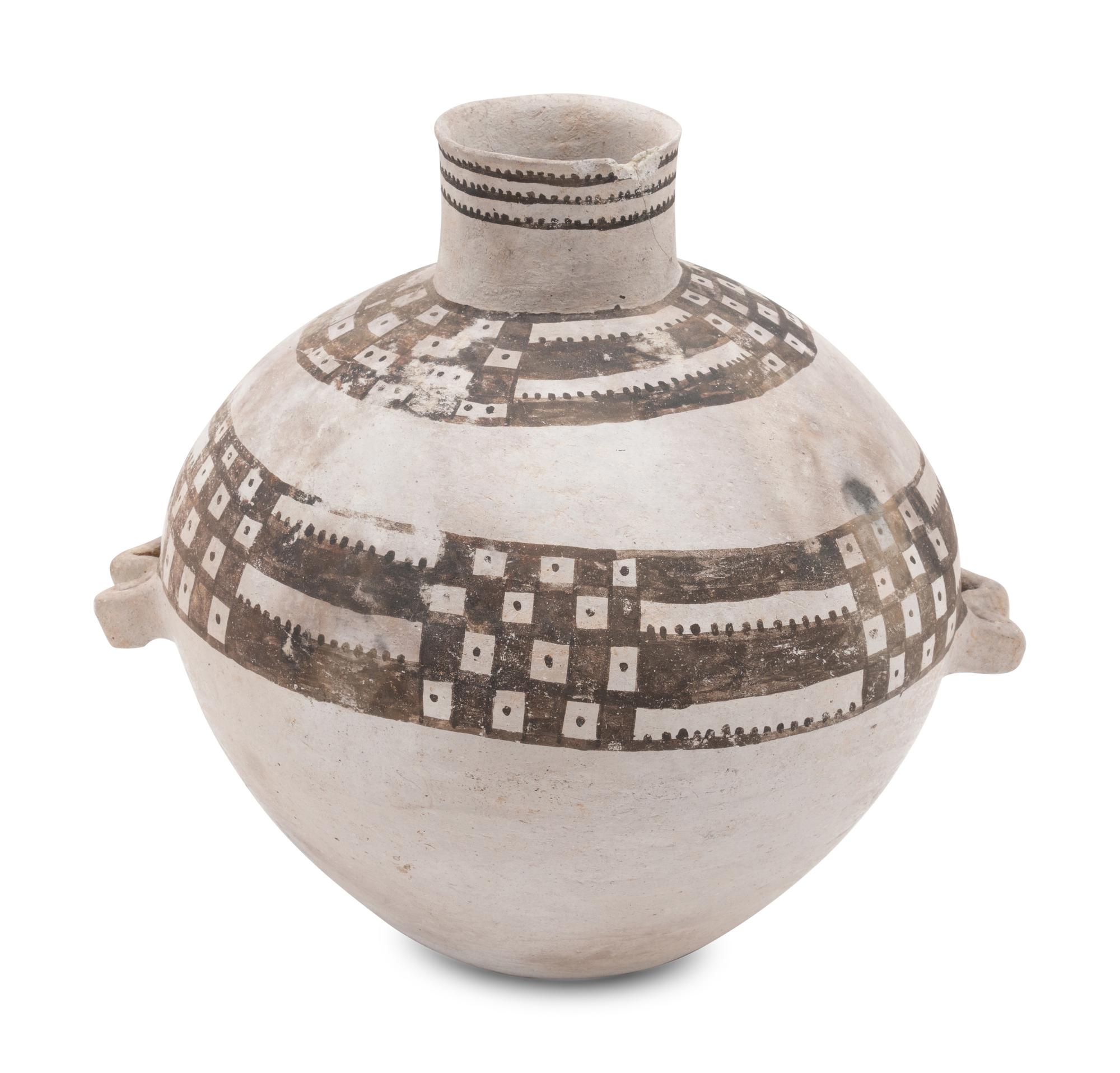 Mesa Verde Black-on-White Pottery Olla