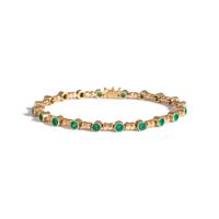 YELLOW GOLD AND EMERALD BRACELET