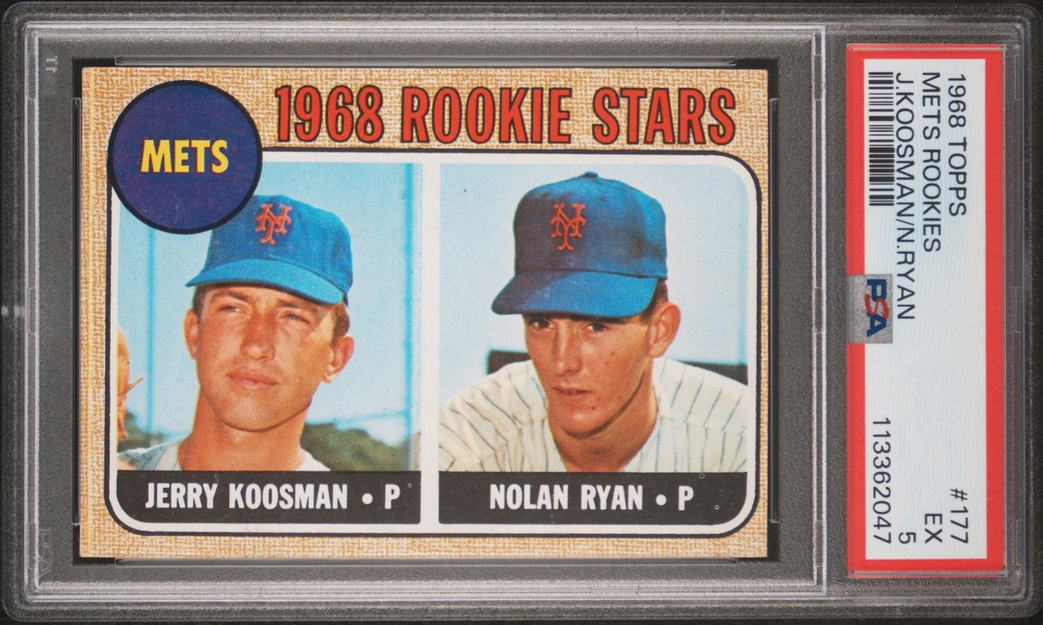 A 1968 Topps Nolan Ryan Rookie Baseball Card No. 177 (PSA 5 EX)
