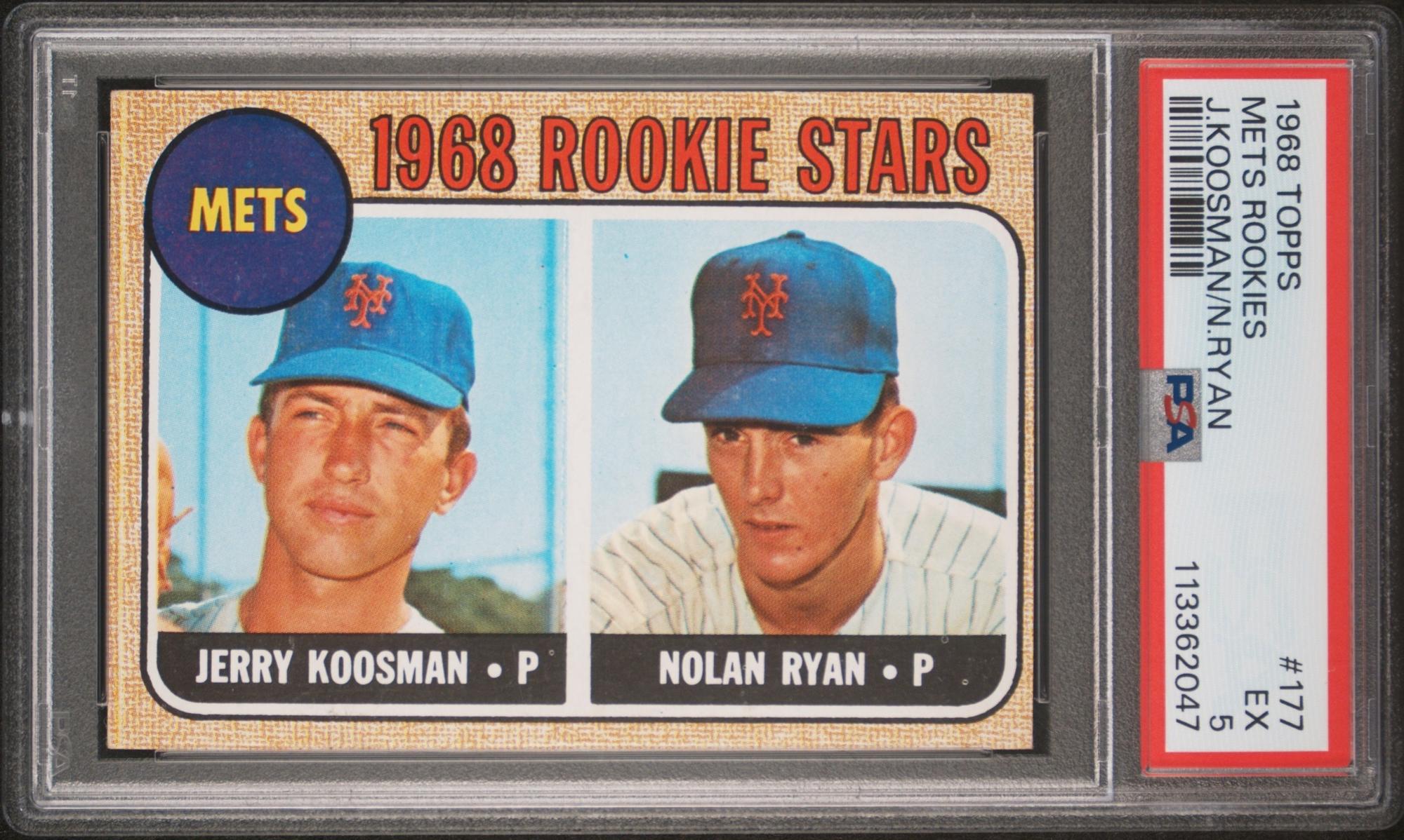 A 1968 Topps Nolan Ryan Rookie Baseball Card No. 177 (PSA 5 EX)