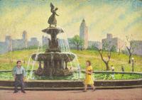 By the Fountain, Central Park , 1945-1946