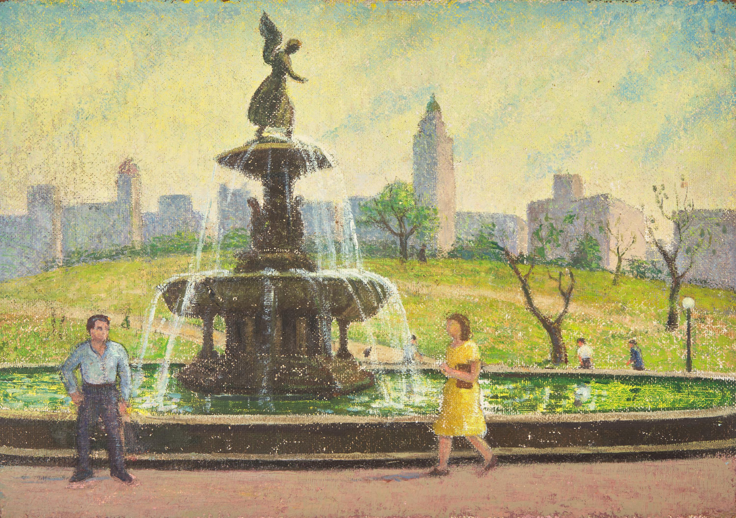 By the Fountain, Central Park , 1945-1946