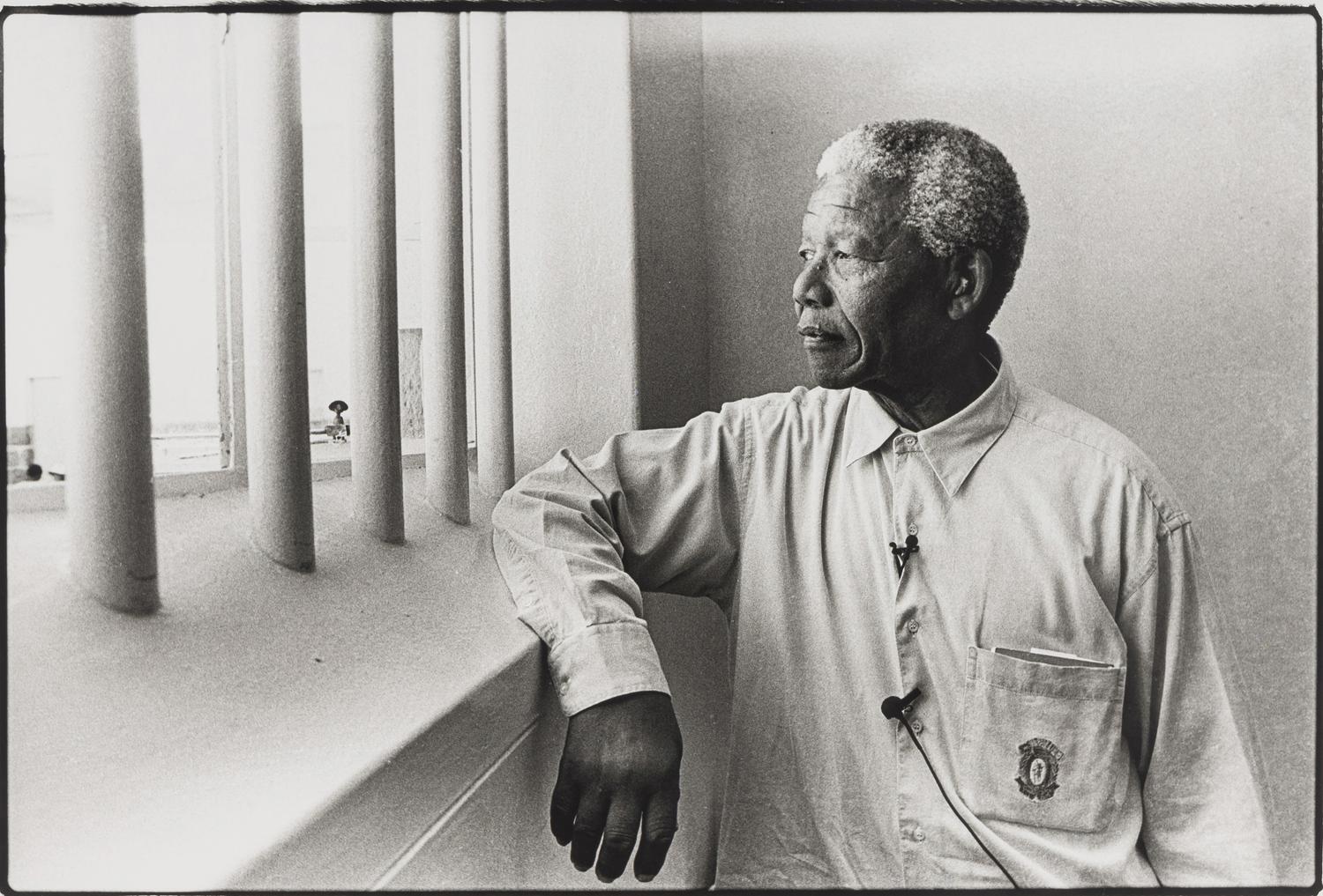 Jürgen Schadeberg (1931-2020) Nelson Mandela revisiting his cell on Robben Island, 1994