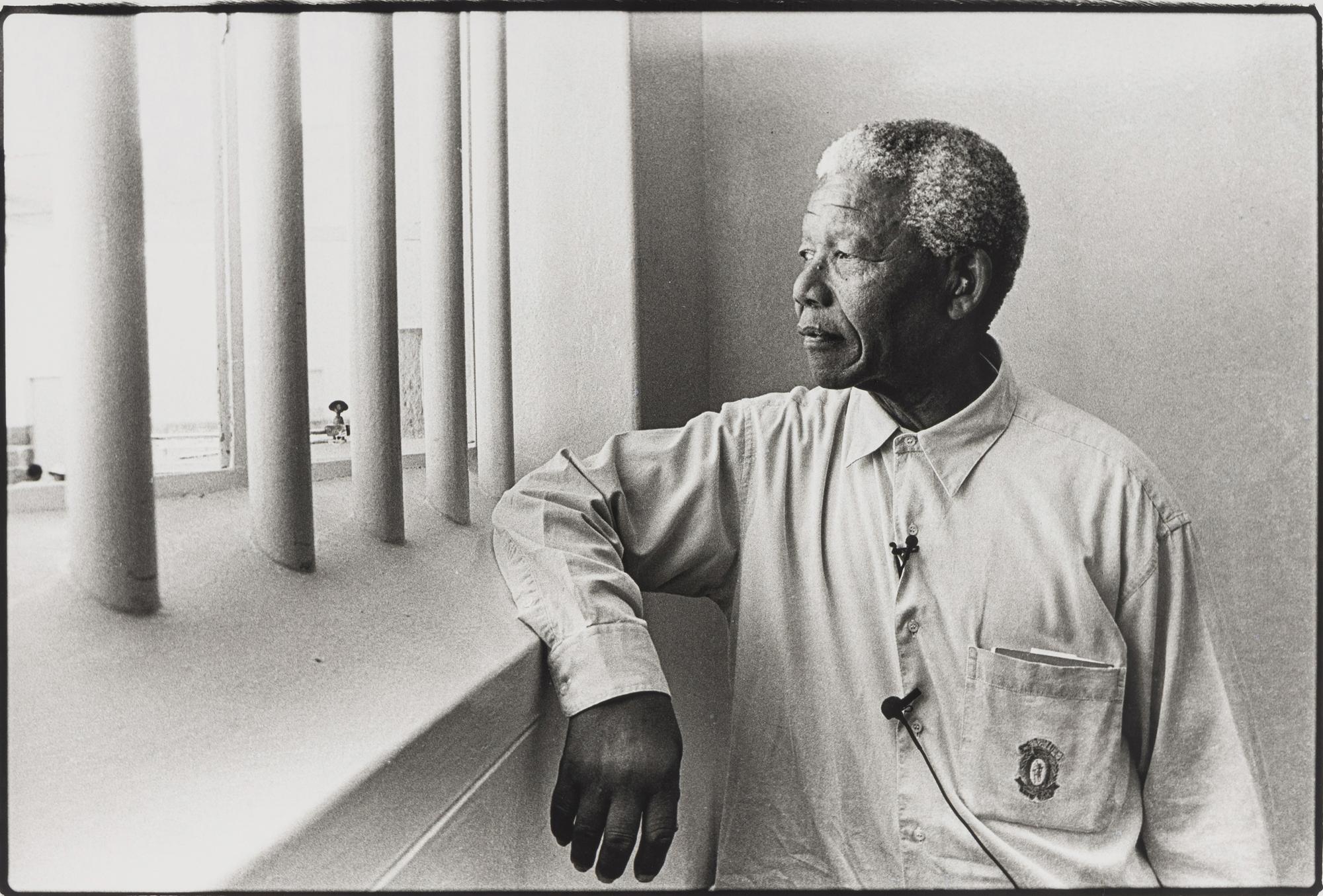 Jürgen Schadeberg (1931-2020) Nelson Mandela revisiting his cell on Robben Island, 1994