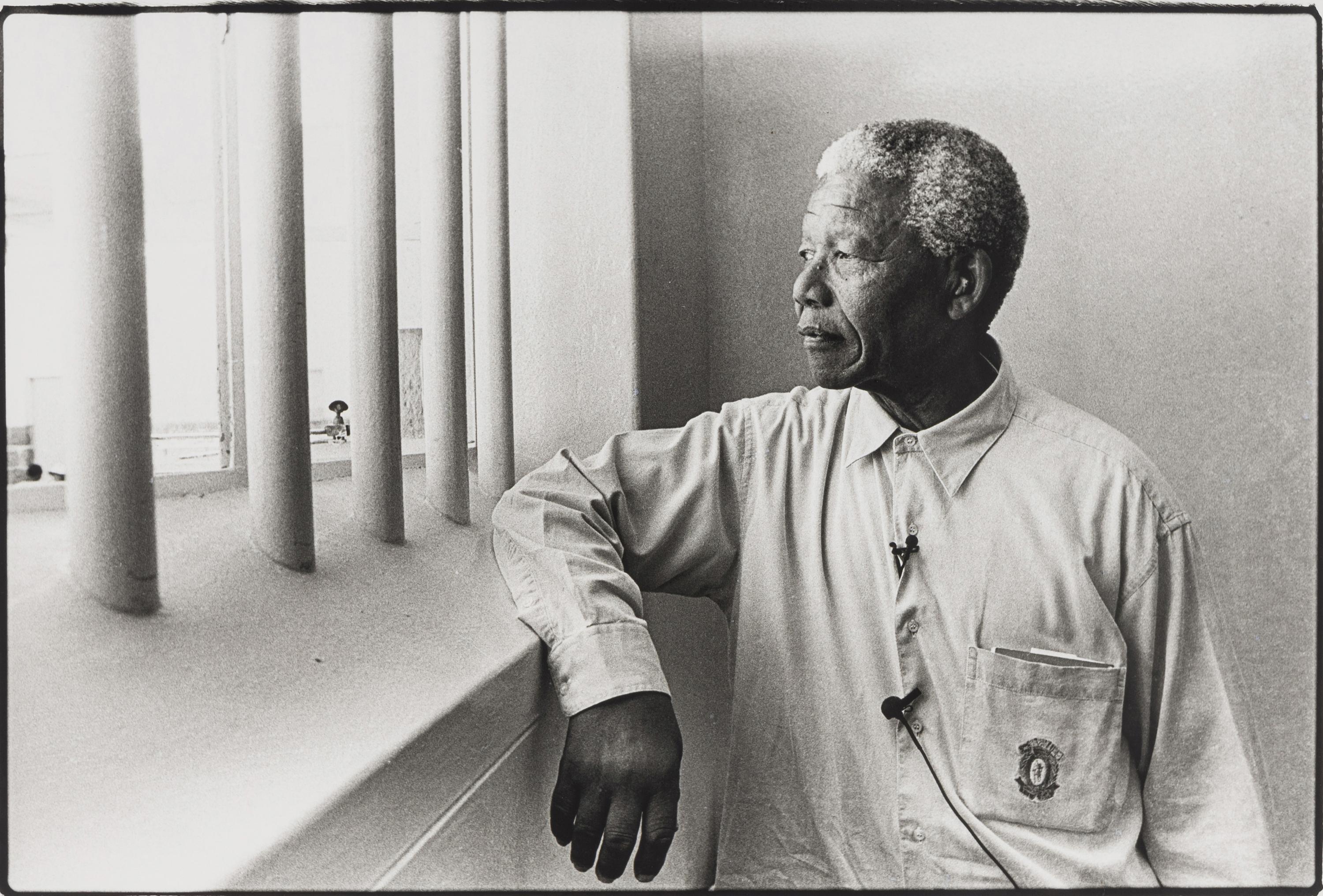 Jürgen Schadeberg (1931-2020) Nelson Mandela revisiting his cell on Robben Island, 1994