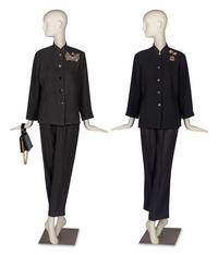 Two Emmelle Suits Accompanied by a Collection of Costume Jewelry and Caiman Handbag