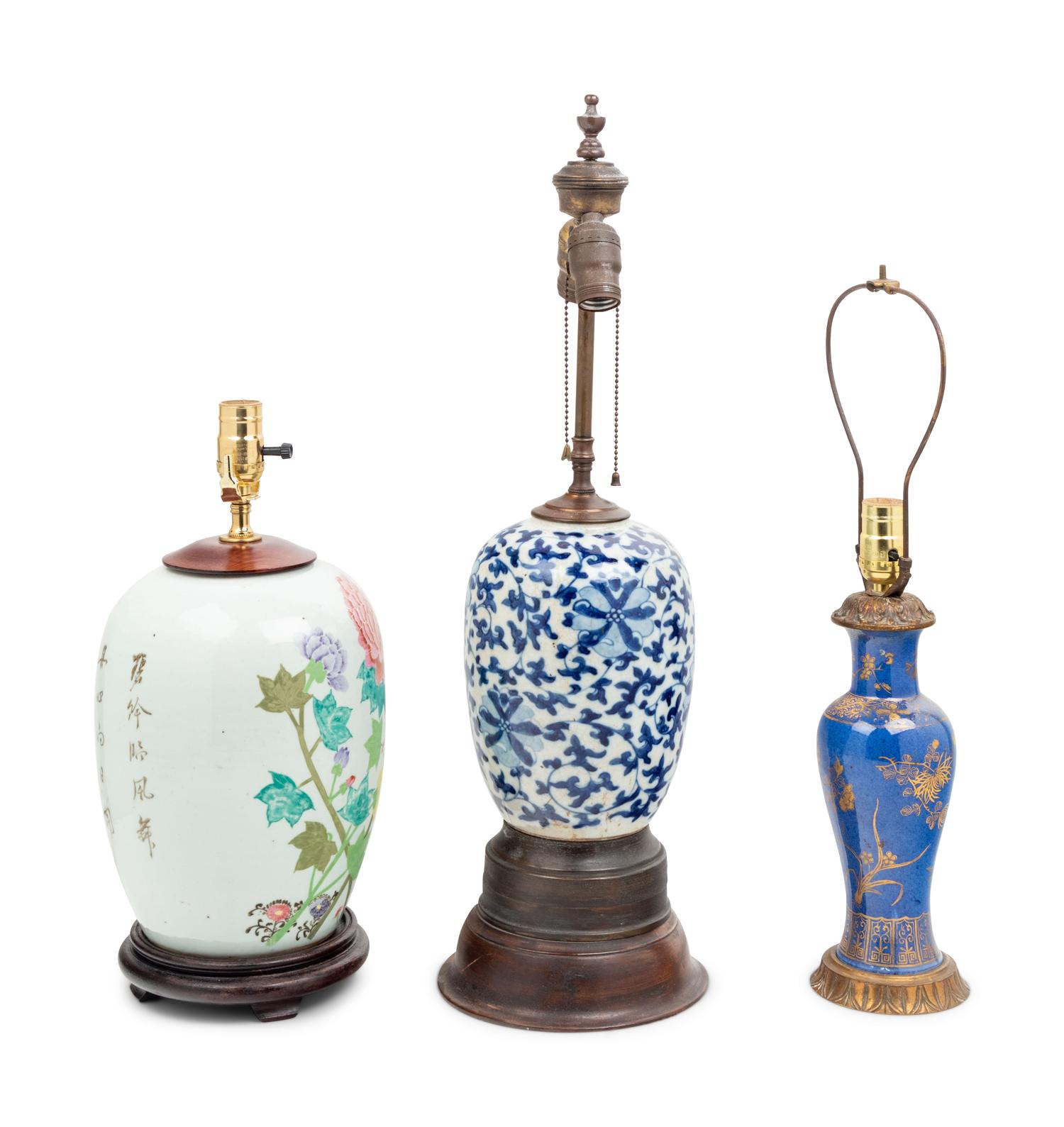 Three Chinese Porcelain Vases