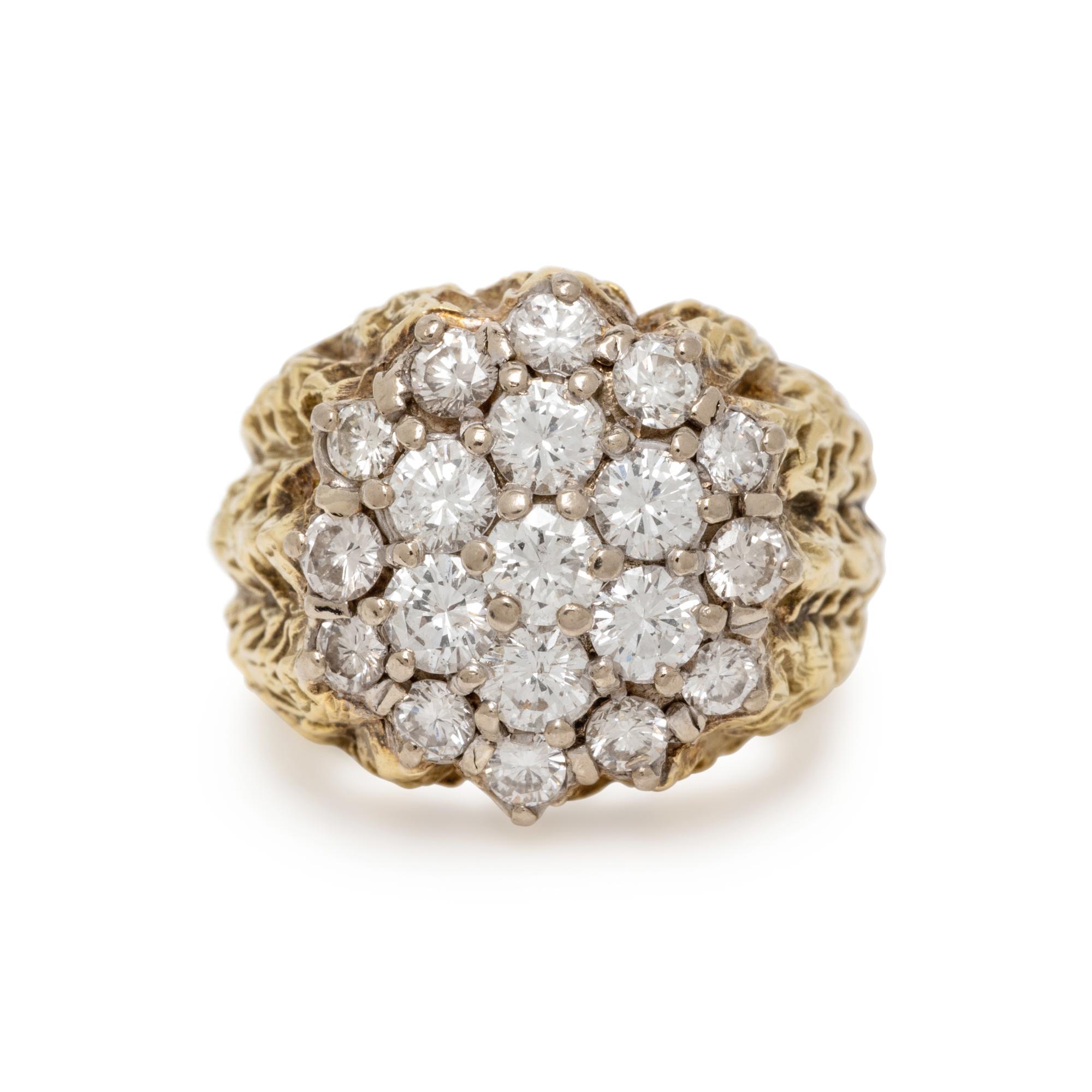 DIAMOND AND YELLOW GOLD RING