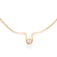 YELLOW GOLD AND DIAMOND NECKLACE