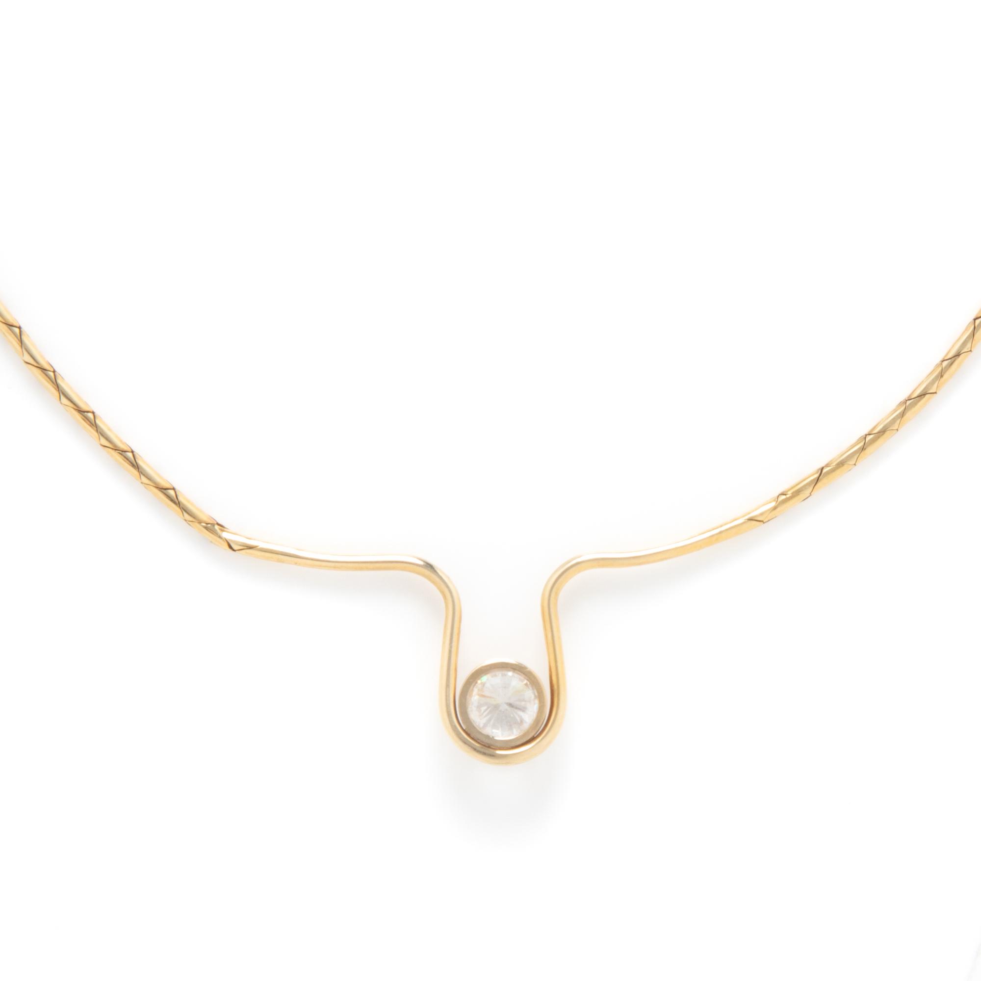 YELLOW GOLD AND DIAMOND NECKLACE