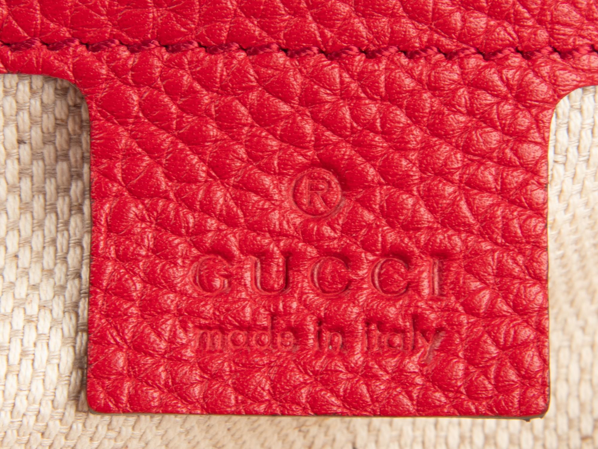 Gucci Red Leather Logo Clutch