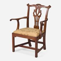 A Chippendale carved cherry armchair Mid-Atlantic States, late 18th century