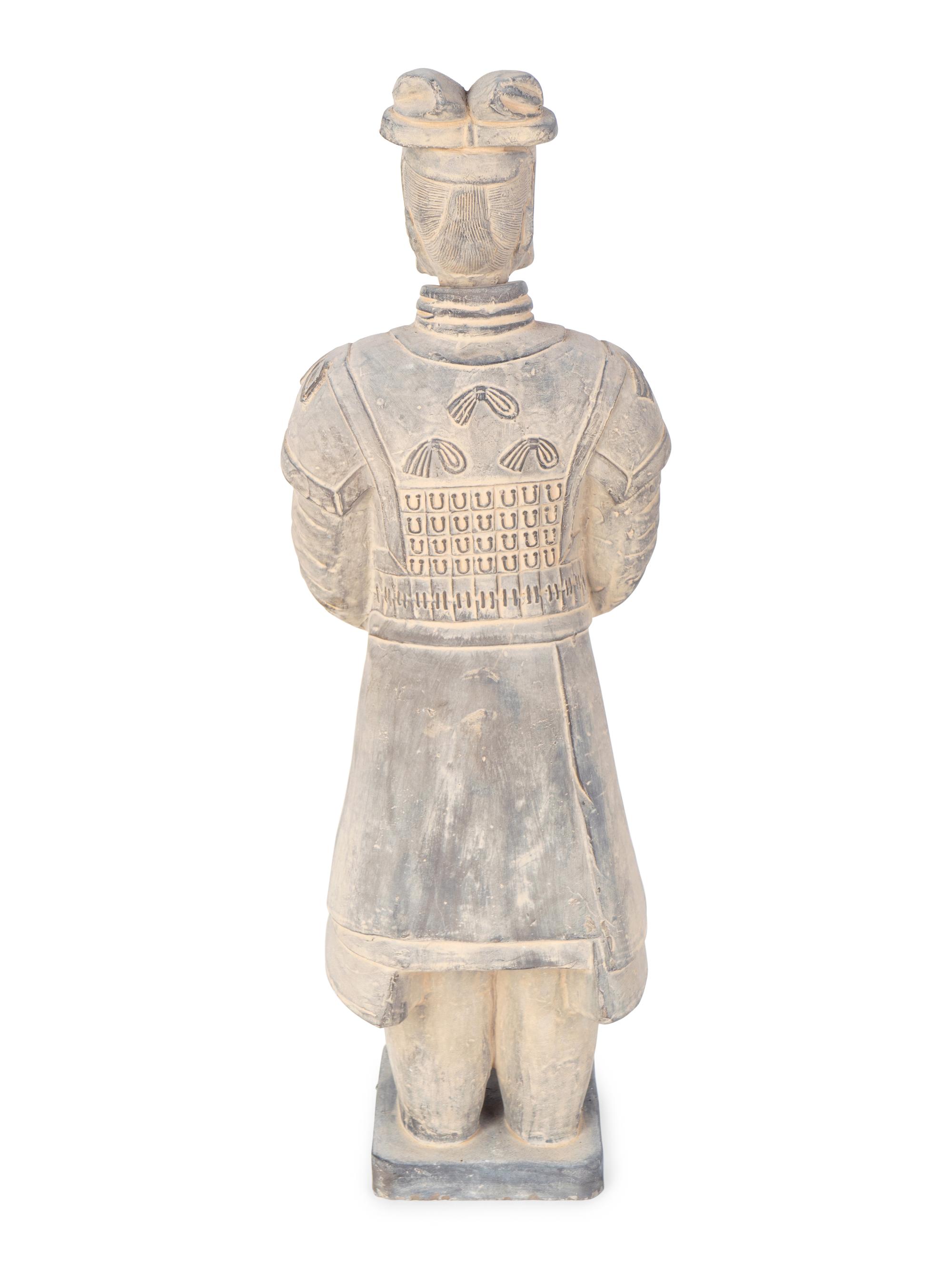 A Chinese Terracotta Figure of a Warrior — 20TH CENTURY