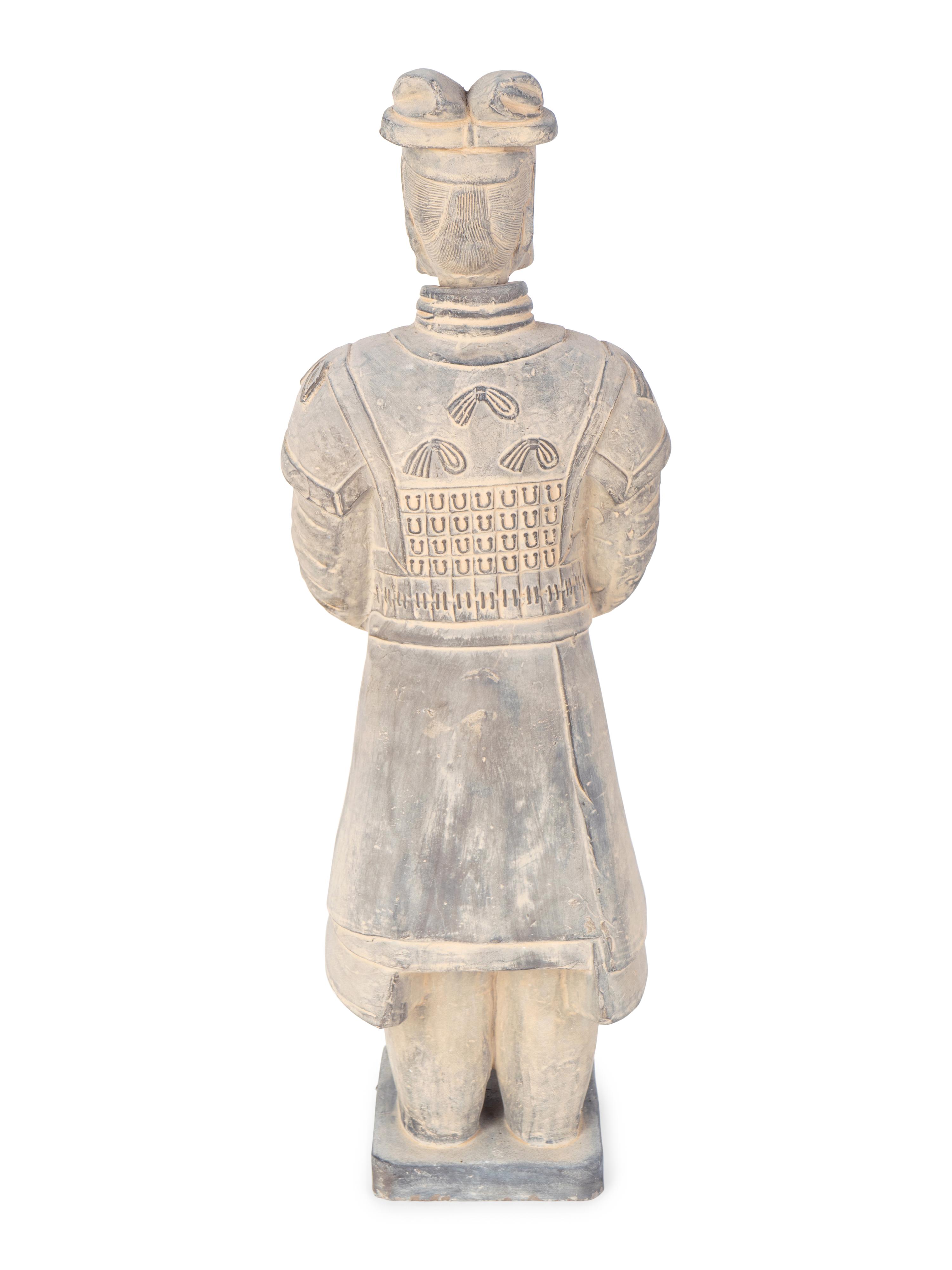 A Chinese Terracotta Figure of a Warrior — 20TH CENTURY