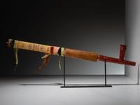 Eastern Plains Pipe, with Quilled Stem and Catlinite Bowl