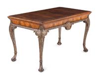 A George II Style Parcel-Gilt Walnut Center Table