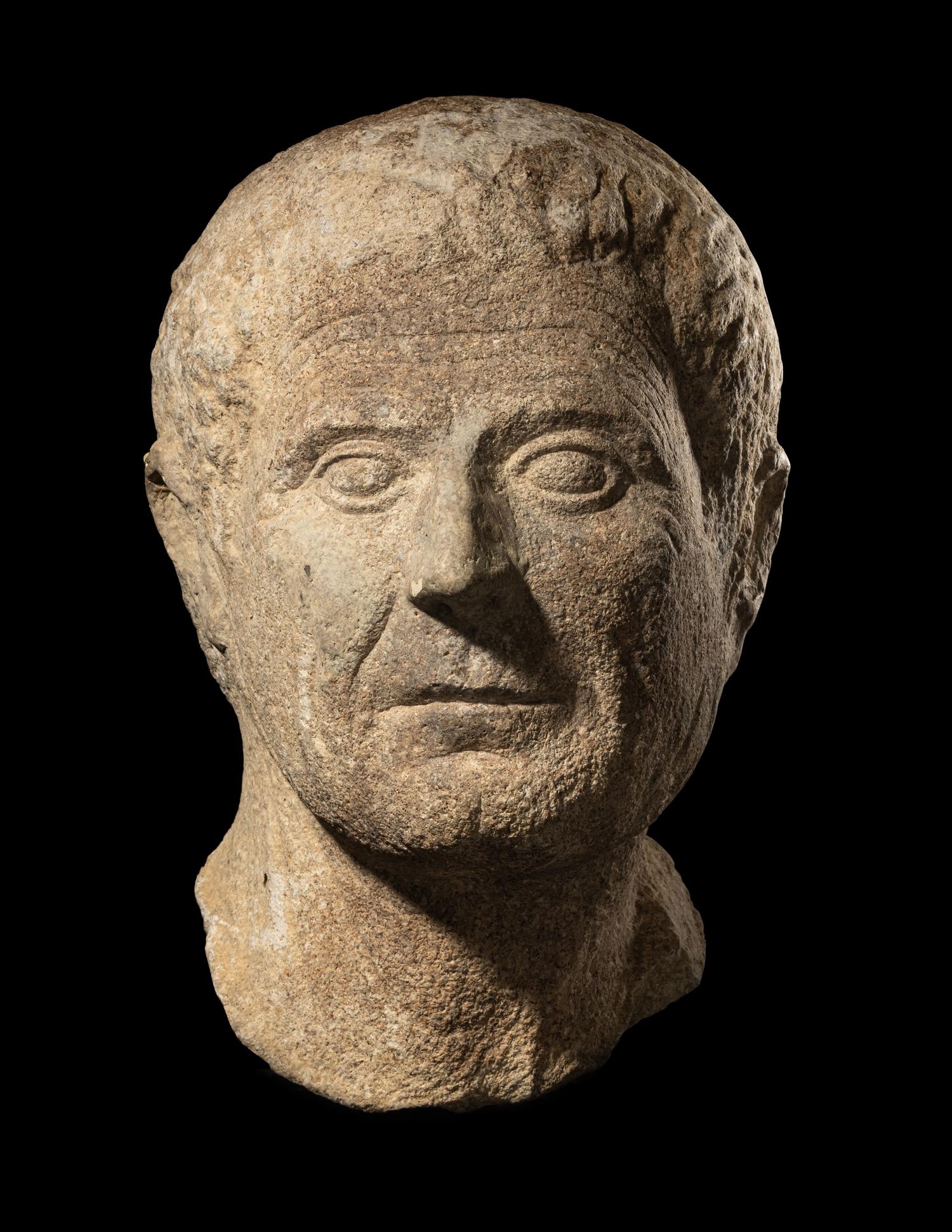 A Roman Marble Portrait Head of a Man