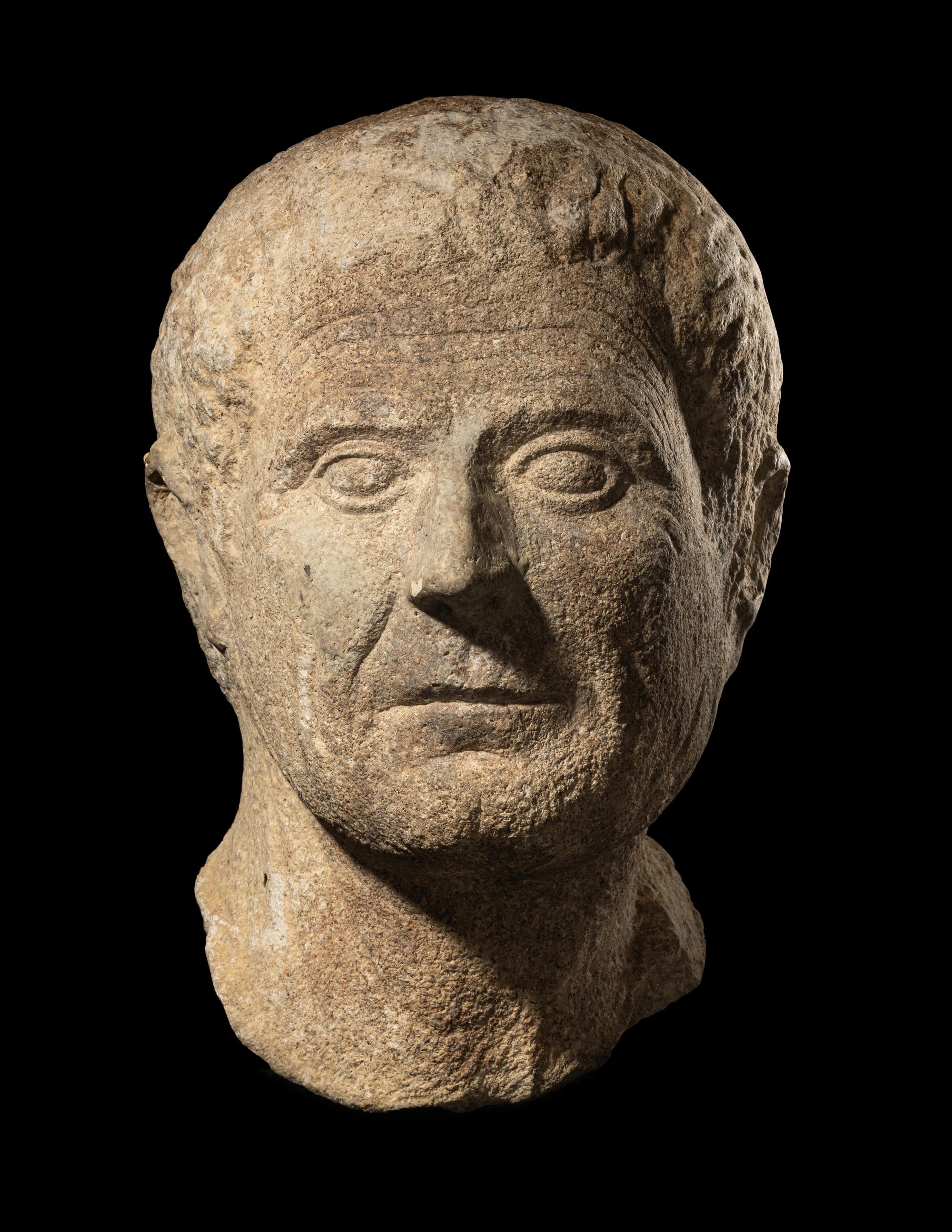 A Roman Marble Portrait Head of a Man