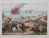 Kurz & Allison, (American, 1880-1899), Battle Between the Monitor and the Merrimac