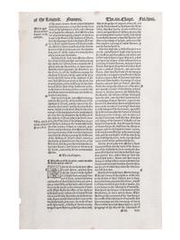 [BIBLE LEAVES - ENGLISH - 16TH AND 17TH CENTURIES]. A group of 8 Bible leaves in English, comprising: