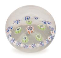 A Spaced Concentric Millefiori Glass Paperweight