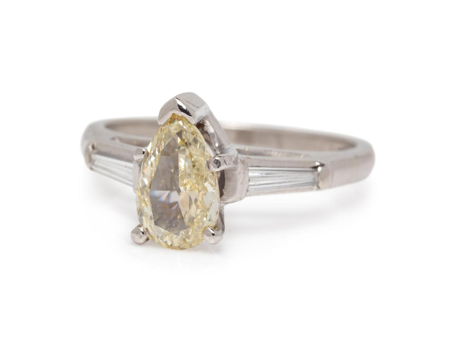A Platinum and Diamond Ring,