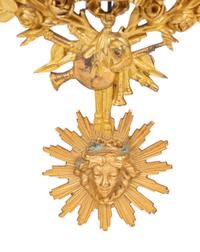 A Louis XVI Style Gilt-Bronze and Marble Mantel Clock