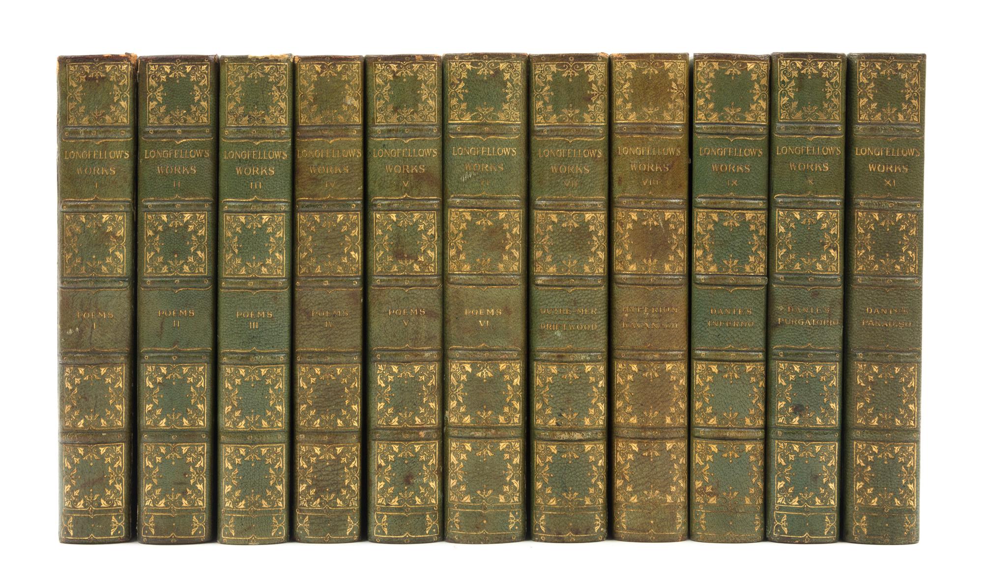 LONGFELLOW, Henry Wadsworth (1807-1882). Works. Boston: Houghton, Mifflin, & Co., 1904. 11 volumes.