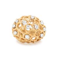 YELLOW GOLD AND DIAMOND BOMBÉ RING
