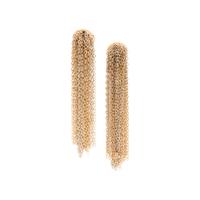 BICOLOR GOLD MULTISTRAND NECKLACE AND EARRINGS