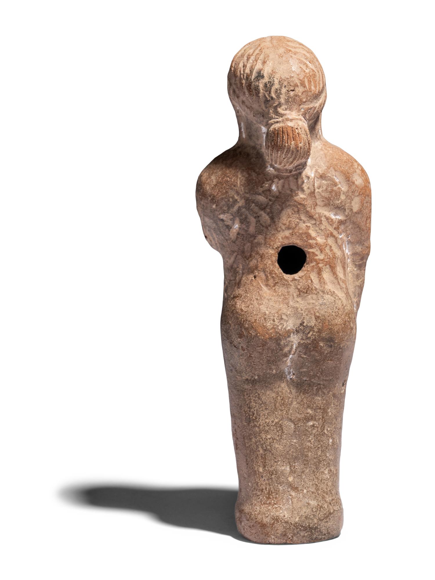 An Egyptian Terracotta Figure of Isis-Thermuthis