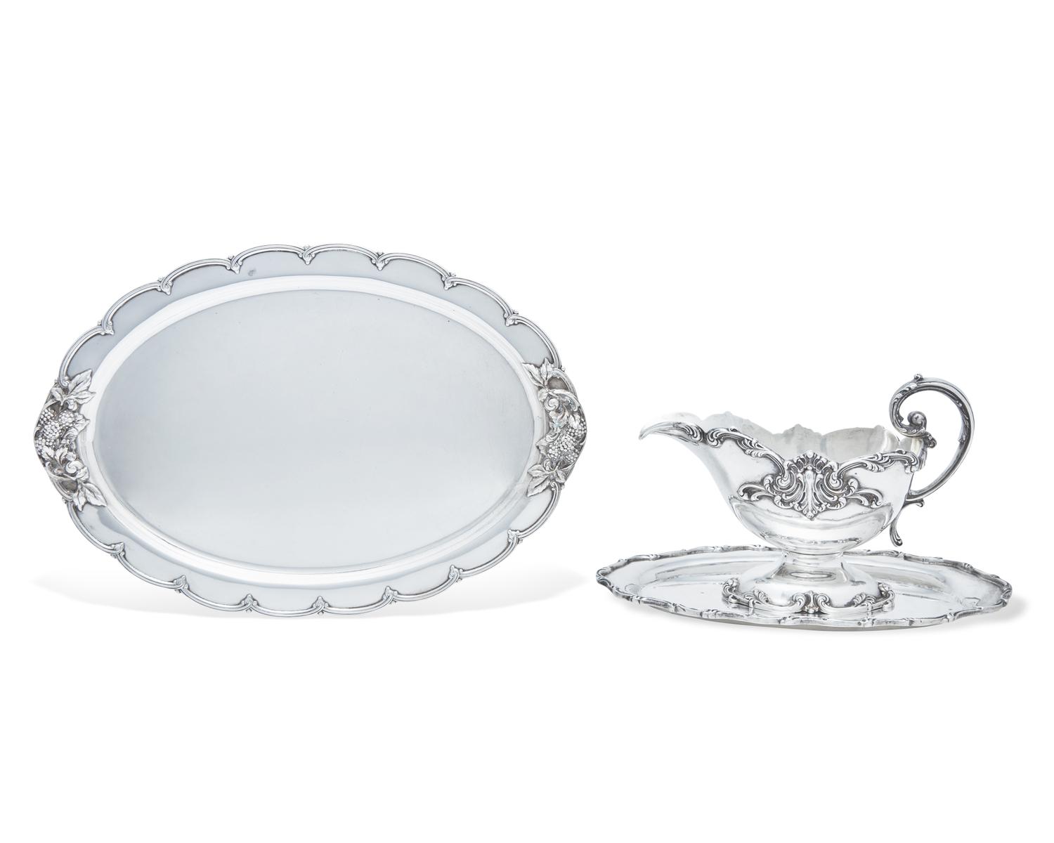 A Group of Three Silver Table Articles