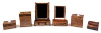 Six Dresser Articles Height 2 3/8 inches. — Various Makers