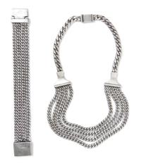 A Sterling Silver Demi Parure, Saul, 122.50 dwts.