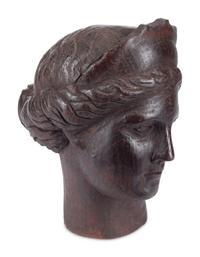 A Carved Wood Figure of Aphrodite