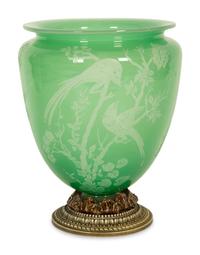 A Steuben Acid-Cut Glass Vase