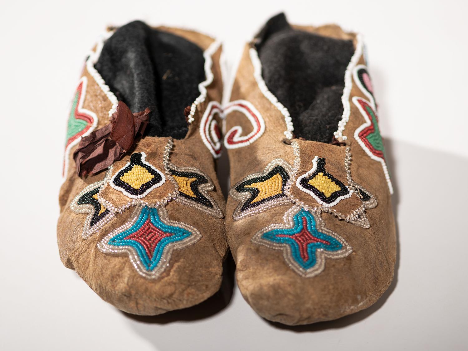 Prairie Beaded Hide Moccasins
