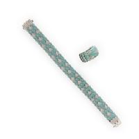 Roberto Coin, Enamel, Diamond, and White Gold 'Animalier' Bracelet and Ring