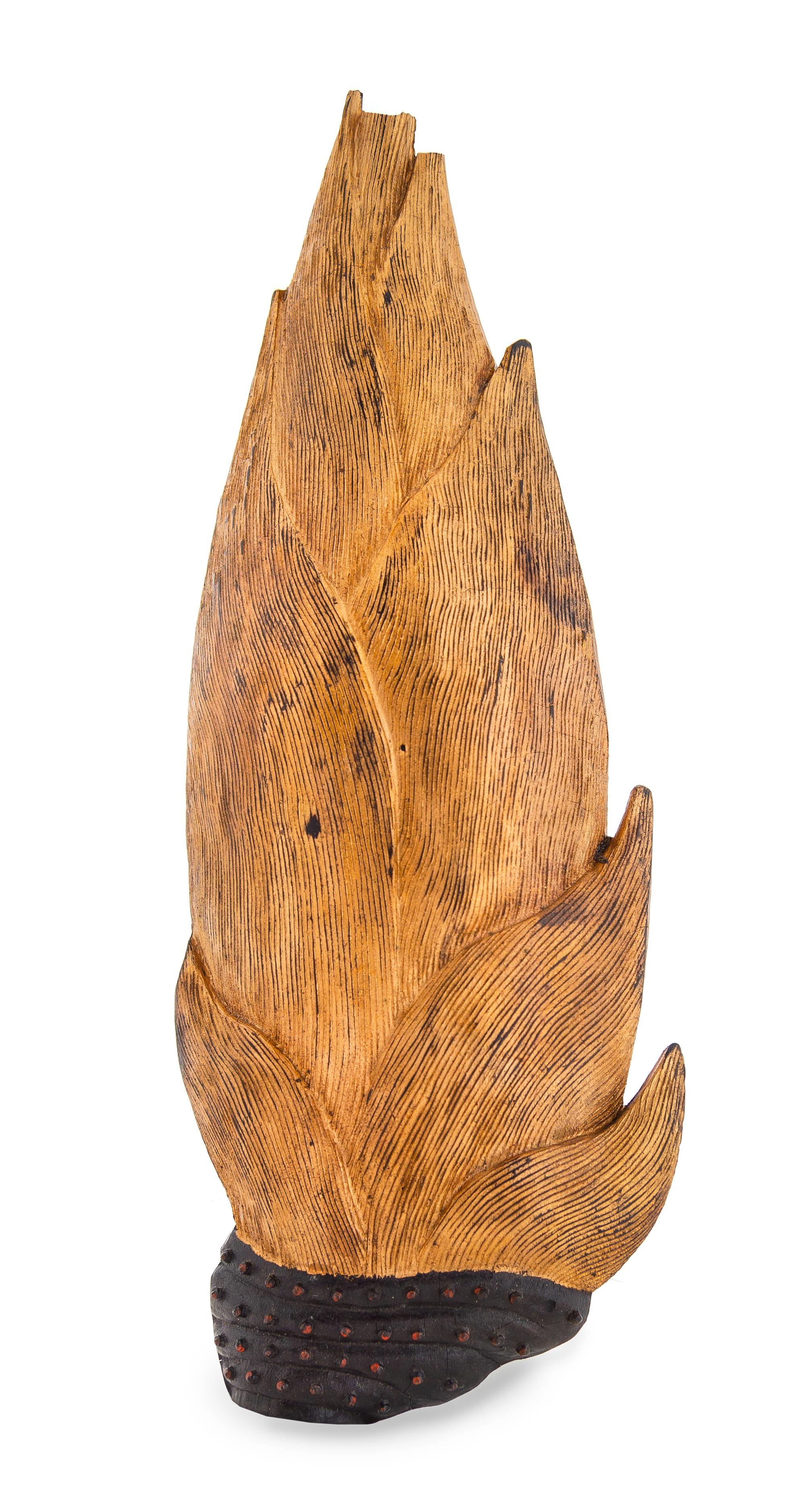 A Gilt Decorated Porcelain Model of a Bamboo Shoot Length 7 3/4 inches. — 20TH CENTURY