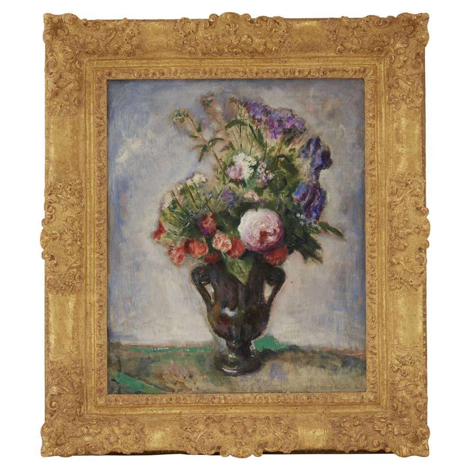 ADOLPHE BORIE (AMERICAN 1877-1934) “FLOWERS IN AN URN”