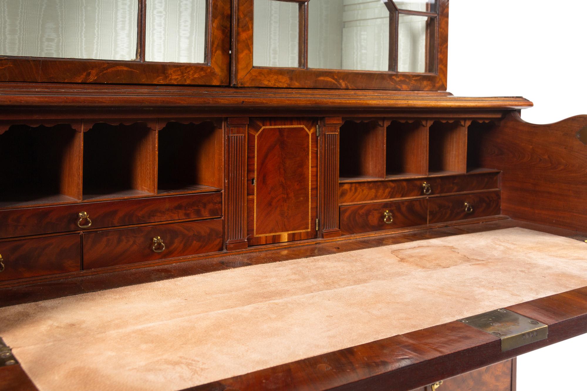 A George III Mahogany Secretary Bookcase