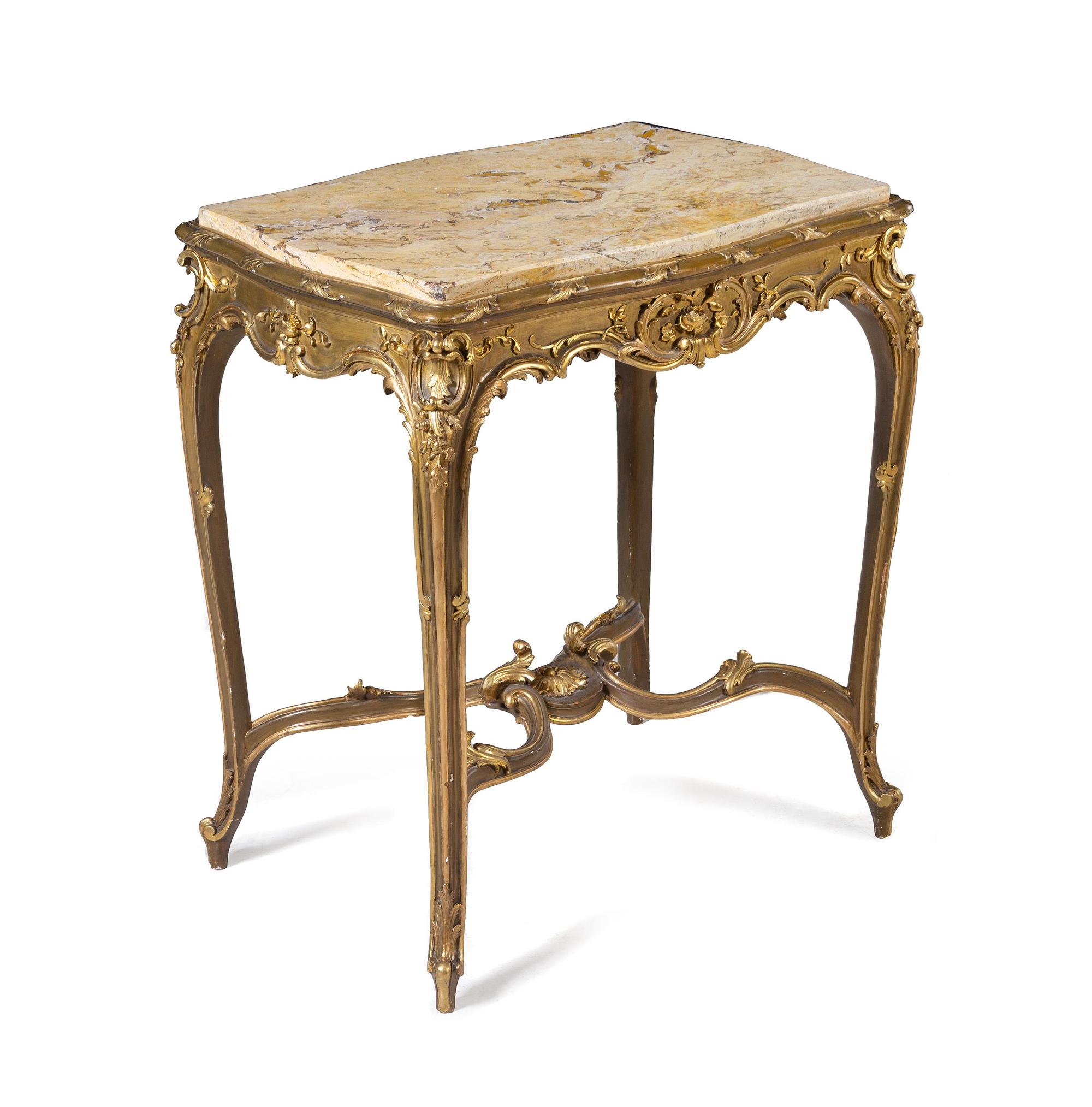 A Louis XV Style Giltwood Table