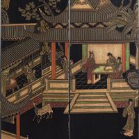 A Chinese Eight-Panel Coromandel Screen, 20th Century 近代 款彩八扇屏