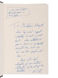 HOLBROOKE, Richard. To End a War . 1998. FIRST EDITION, FIRST ISSUE. INSCRIBED BY HOLBROOKE TO SECRETARY ALBRIGHT.